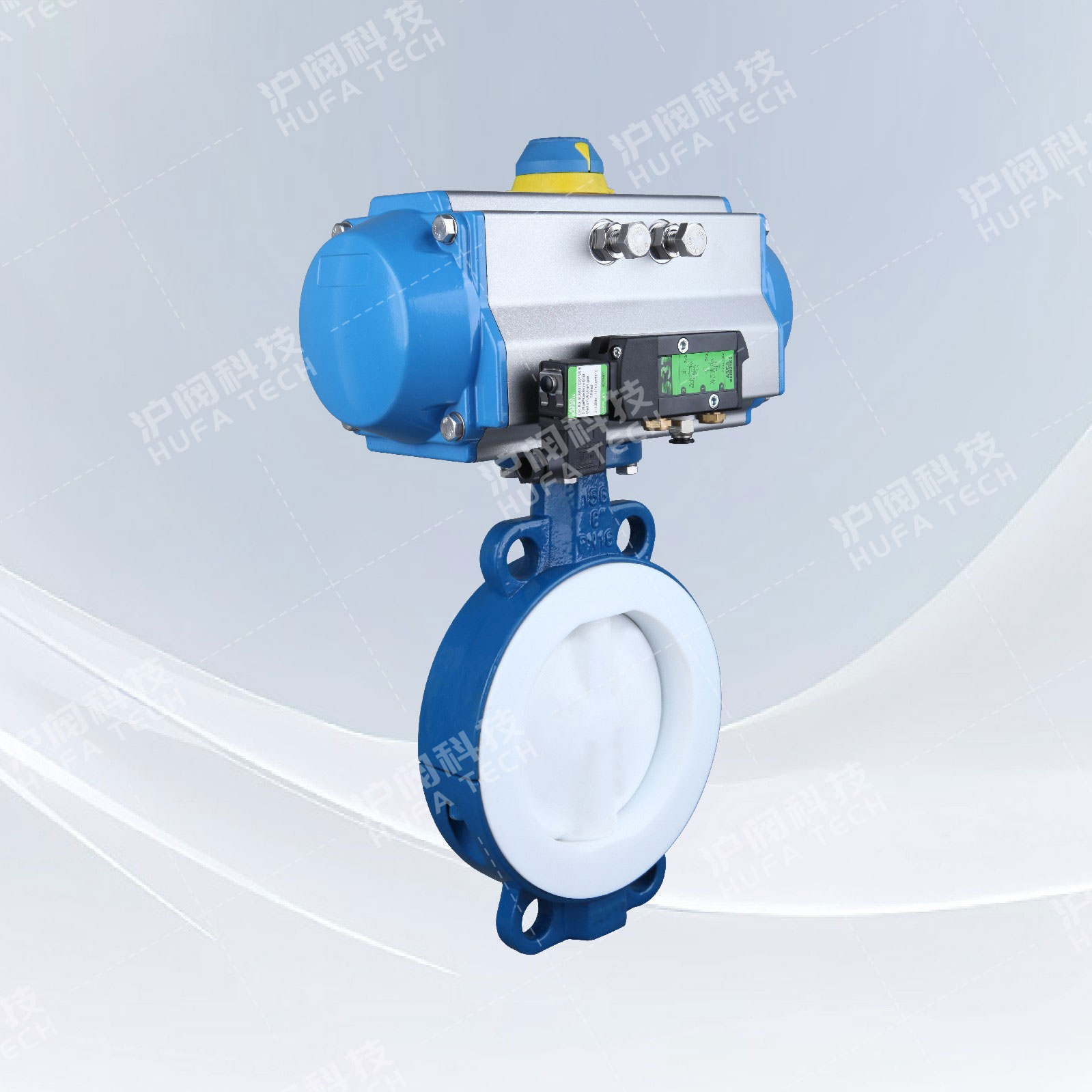 气动衬氟蝶阀(对夹)